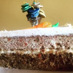 Carrot Cake Cheesecake! A layer of carrot cake topped with a layer of cream cheese cheesecake. Yes please!