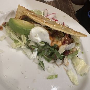 MAYA'S Authentic Mexican Food - Shredded chicken taco. - Salad Near Me - Davis, California