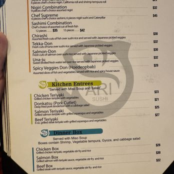 Ari Sushi - Menu 7/30/24 - Sushi Bars Near Me - Des Plaines, Illinois