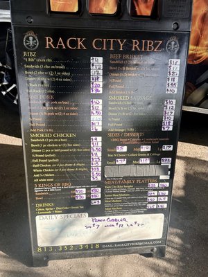 Menu photo 1 Rack City Ribz Gibsonton, FL Menu photo 1 Rack City Ribz Gibsonton, FL