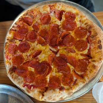 Aviator Pizza & Drafthouse - Top view of the Pepperoni Pizza - Pizza Near Me - Kyle, Texas Aviator Pizza & Drafthouse - Top view of the Pepperoni Pizza - Pizza Near Me - Kyle, Texas