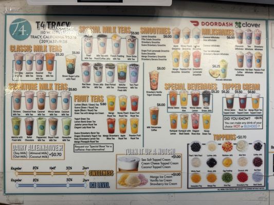 Menu photo 1 T4 Tracy Tracy, CA Menu photo 1 T4 Tracy Tracy, CA