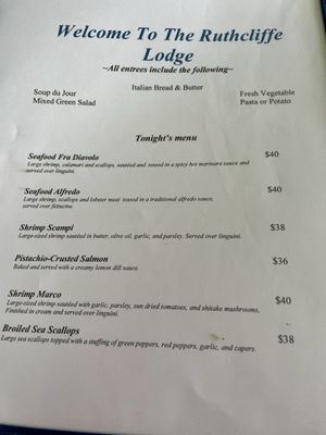 Menu photo 2 Ruthcliffe Restaurant Isle La Motte, VT Menu photo 2 Ruthcliffe Restaurant Isle La Motte, VT