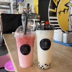 Watermelon otai and jasmine/ green milk tea
