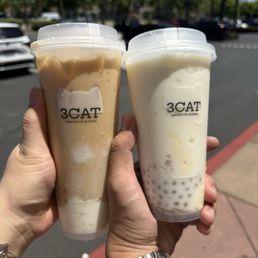 Mochi Barley Burst (Set Toppings) (left) RiceFrost (less sugar sub wjth barley burst) (right)