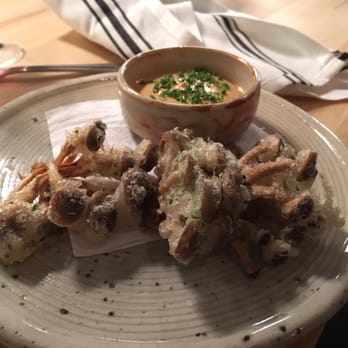 Oberlin - Fantastic mushrooms, but images in photo are smaller than they appear. - New American Near Me - Providence, Rhode Island