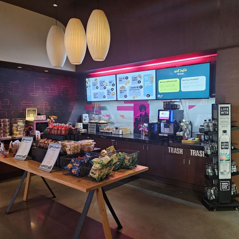 Aloft by Marriott Boston Seaport District - Lobby market and coffee machine - Hotels Near Me - Boston, Massachusetts Aloft by Marriott Boston Seaport District - Lobby market and coffee machine - Hotels Near Me - Boston, Massachusetts