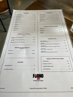 Menu photo 1 Forno 301 Phoenix Phoenix, AZ Menu photo 1 Forno 301 Phoenix Phoenix, AZ