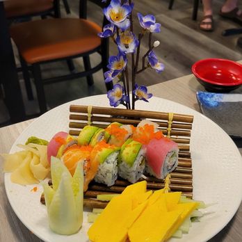 Koi Sushi - Rainbow roll and tamago sashimi - Sushi Bars Near Me - Pensacola, Florida Koi Sushi - Rainbow roll and tamago sashimi - Sushi Bars Near Me - Pensacola, Florida
