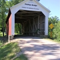 Phillips Covered Bridge - Phillips Covered Bridge 1909 near Rockville, IN