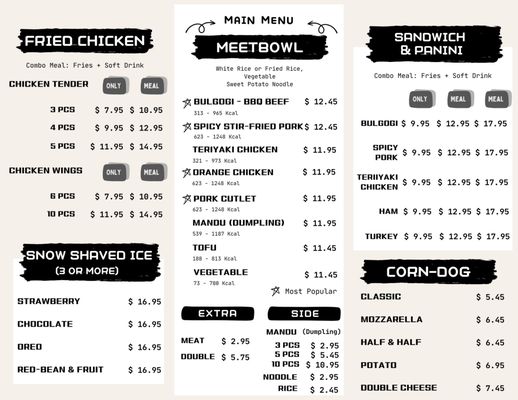 Menu photo 8 MeetBowl Marietta, GA