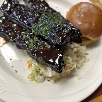 Guud & Evul Vegan Eats - Rib Box $15: Ribs with choice of sauce (BBQ, Jerk BBQ, Jerk, Kentucky Bourbon), coleslaw, and dinner roll - New American Near Me - Tonawanda, New York Guud & Evul Vegan Eats - Rib Box $15: Ribs with choice of sauce (BBQ, Jerk BBQ, Jerk, Kentucky Bourbon), coleslaw, and dinner roll - New American Near Me - Tonawanda, New York