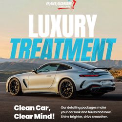 Paradise Car Care - Luxury Treatment for your ride
Because your car deserves to shine like you do
Full detailing packages
Premium care, flawless fi