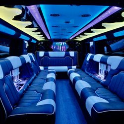 Five Star Limousine - New interior of white H2 HUMMER