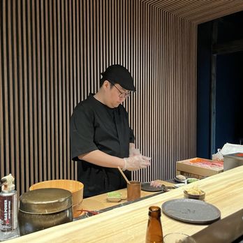 1678 Omakase - Johan the sushi chef and his beautiful box of fish. (Plus mini blowtorch!) - Japanese Near Me - Atlanta, Georgia
