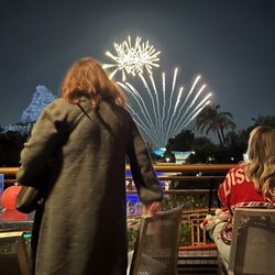 Tomorrowland Skyline Lounge - Some people didn't care that they blocked the view of others! Grrrrr!
