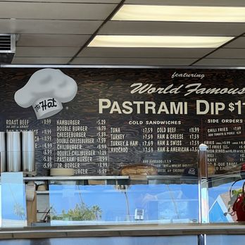 The Hat - the menu of a fast food restaurant - American Near Me - Pasadena, California The Hat - the menu of a fast food restaurant - American Near Me - Pasadena, California