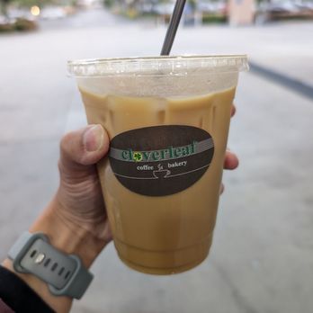 Cloverleaf Coffee & Bakery - Iced Sea Salt Caramel Latte was pretty good - Desserts Near Me - Temple City, California