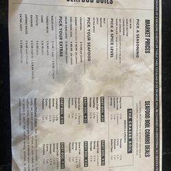 Crazee Crab - 2024 menu