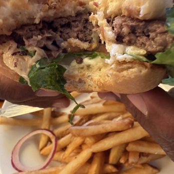 The Frisco Barroom - Single Burger w/fries - Burgers Near Me - Webster Groves, Missouri The Frisco Barroom - Single Burger w/fries - Burgers Near Me - Webster Groves, Missouri