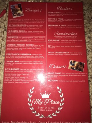 Menu photo 4 My Place Bar and Grill Spokane Valley, WA