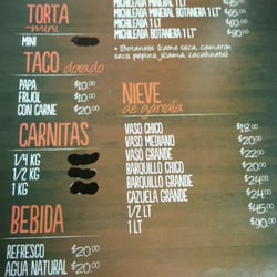 La Ahogaderia - Menu