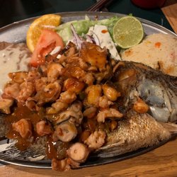 2 Coronas - Mojarra Rellena! Best I've ever eaten. Compliments to the chef!