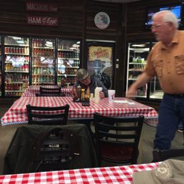 Eating area in local General Store.
