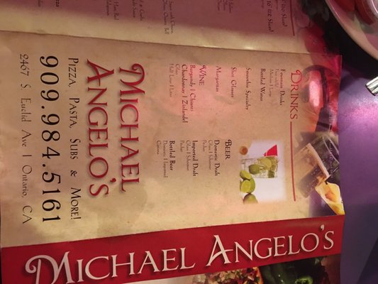 Menu photo 4 Michael Angelo's Pizzaria Ontario, CA Menu photo 4 Michael Angelo's Pizzaria Ontario, CA