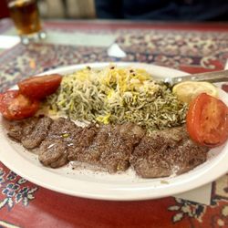 Persian Kabab & Grill - Lamb Barg with Baghali Polo