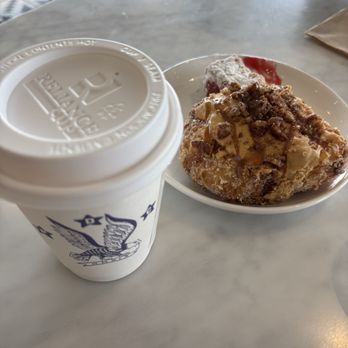 Parlor Doughnuts - Latte and Butter Pecan Praline Layered Doughnut and mini doughnut - Donuts Near Me - Rolling Meadows, Illinois Parlor Doughnuts - Latte and Butter Pecan Praline Layered Doughnut and mini doughnut - Donuts Near Me - Rolling Meadows, Illinois