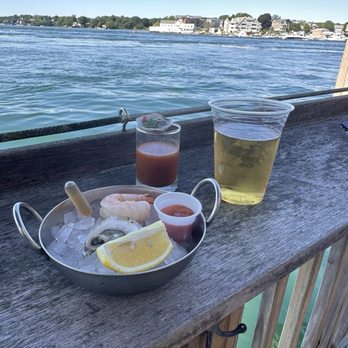 The River House - Happy Hour special: shrimp, raw oysters, and oyster shooters, for only $1.50 each! - Seafood Near Me - Portsmouth, New Hampshire
