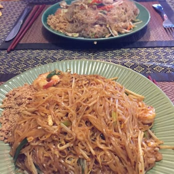 Thai One On - Pad Thai and I can't remember what he ordered but both were delicious! - Thai Near Me - Vista, California Thai One On - Pad Thai and I can't remember what he ordered but both were delicious! - Thai Near Me - Vista, California