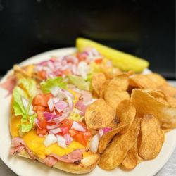 Bowers Hotel - Ham grinder, tavern ham, LTO, bacon, spiced mayo, homemade chips...