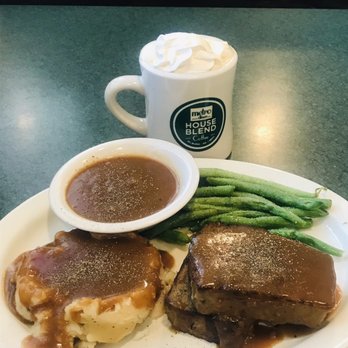 Metro Diner - Griddled meatloaf with mash and green beans. Coffee and real whipped cream. - Diners Near Me - Gainesville, Florida
