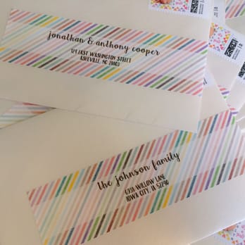Swatch Color - "Rainbow Stripe" wrap-around address labels - Printing Services Near Me Swatch Color - "Rainbow Stripe" wrap-around address labels - Printing Services Near Me