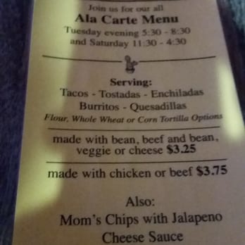 Pastime Gardens - A la carte menu - Mexican Near Me - Mason City, Iowa Pastime Gardens - A la carte menu - Mexican Near Me - Mason City, Iowa