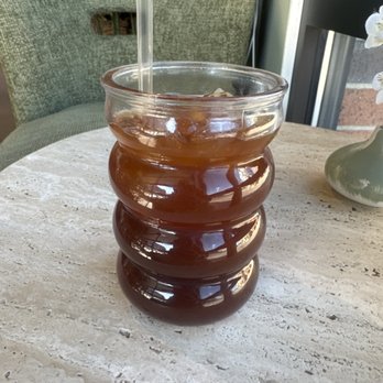 Emerald Coffee - Iced americano with a shot of salted caramel syrup - Coffee & Tea Near Me - Madison, Wisconsin