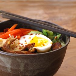 MEEL - Ramen with locally sourced vegetables and farm eggs