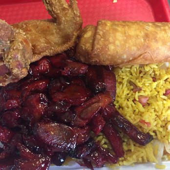 Great Wall Chinese Restaurant - Rib tip combo (fried rice & egg roll), and a chicken wing as an appetizer. - Chinese Near Me - East Elmhurst, New York Great Wall Chinese Restaurant - Rib tip combo (fried rice & egg roll), and a chicken wing as an appetizer. - Chinese Near Me - East Elmhurst, New York