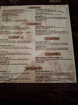 Menu photo 2 Jrs Mexican Steakhouse Somerville, TN
