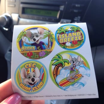 Chuck E. Cheese - Stickers. 10 tickets. - Pizza Near Me - San Diego, California Chuck E. Cheese - Stickers. 10 tickets. - Pizza Near Me - San Diego, California