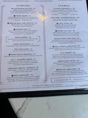 Menu photo 3 George Bistro + Bar Pensacola, FL Menu photo 3 George Bistro + Bar Pensacola, FL