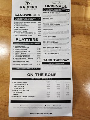 Menu photo 6 4 Rivers Smokehouse Tampa Bay, FL Menu photo 6 4 Rivers Smokehouse Tampa Bay, FL