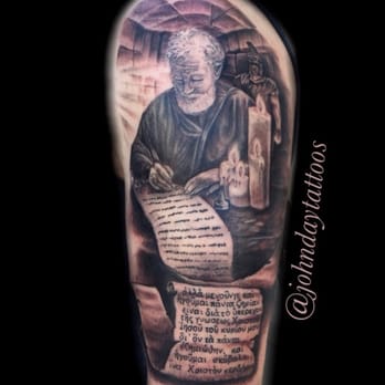 Syndicate Tattoo - Apostle Paul by Johnny Day - Tattoo Near Me - Auburn, California Syndicate Tattoo - Apostle Paul by Johnny Day - Tattoo Near Me - Auburn, California