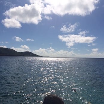 Flamenco Beach - Bye bye beach! On the ferry ride back. - Beaches Near Me