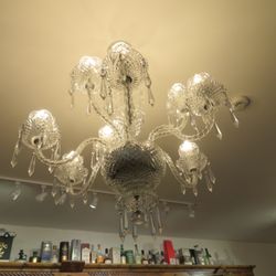 Dingle Crystal - Chandelier at the shop area of the factory