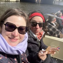 Captain Jack Amsterdam - My friend and I enjoying snacks and wine