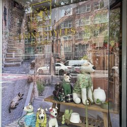 Canine Styles - Uptown - Window display - cute dog stuffed animals