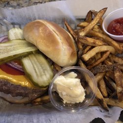 MVP Sports Bar & Grille - All American Burger  Side of Fresh Cut Fries